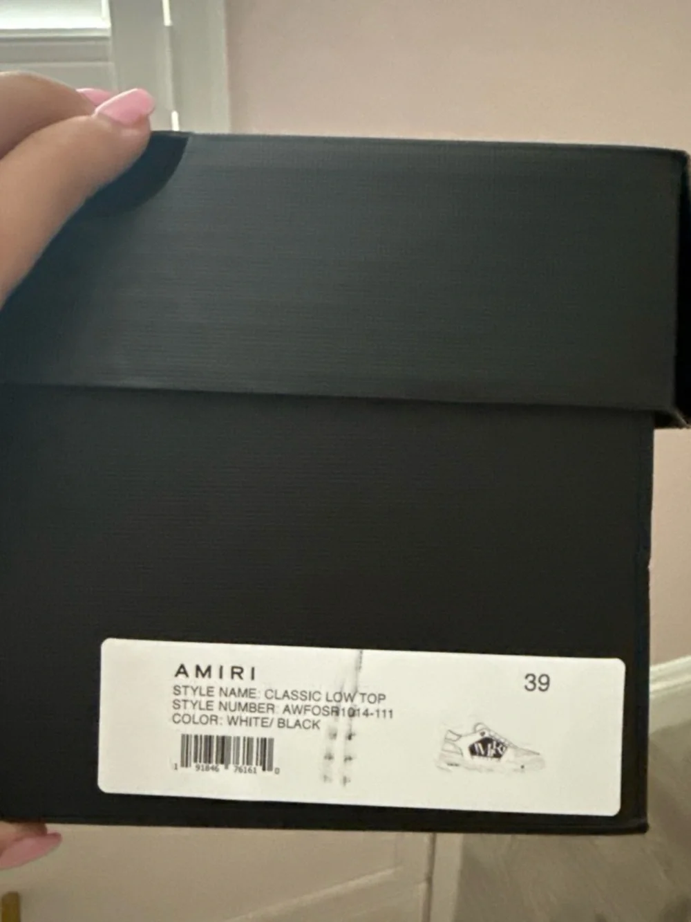 AMIRI White and Black Low-Top Logo Leather Sneakers